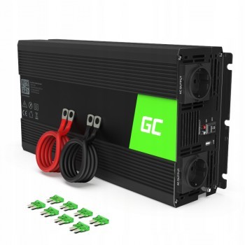 Przetwornica Green Cell 24V na 230V 1500W INV24 modyfikowany sinus-31