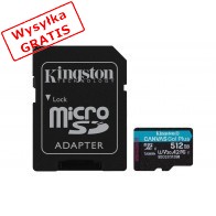 Karta pamięci KINGSTON Canvas Go Plus 512 GB + adapter-20
