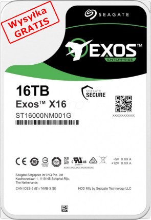 Dysk twardy Seagate Exos X16 16000 GB SATA III