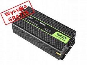 Przetwornica Napięcia Green Cell INV09 12V na 230V Czysta sinusoida 1000W-20