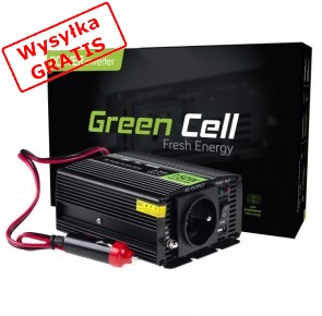 Przetwornica GREEN CELL 12V na 230V 150W/300W Modyfikowana sinusoida INV06-20